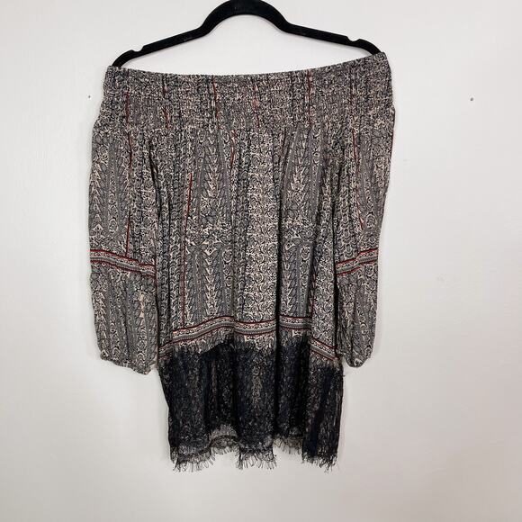 Anthropologie Vanessa Virginia Augusta Off The Shoulder Blouse Top Small S Lace - Picture 1 of 11